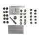 Kit, Snap Fastening,10 Sets,S/S,w/Tool & Base