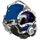 Helmet, KM-37,Blue,Stock Trim,Com. Posts,350