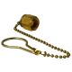 Cap, Oxygen w/ Plug, B Size Male,Brass w/ Chain