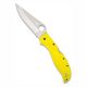 Knife, Spyderco, Yellow, Plainedge, 3.95