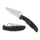 Knife, Spyderco, Black, Plain,Point,3 13/16