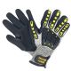 Gloves, Impact, L, Cut Resistant, Nitrile Palm