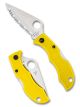 Knife, Spyderco, Yellow, Serrated,Ladybug,2