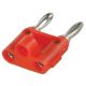 Plug, Dual Banana,Red,Nickel Plated,Orig. Screws