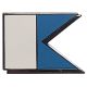 Pin, Blue & White Alpha